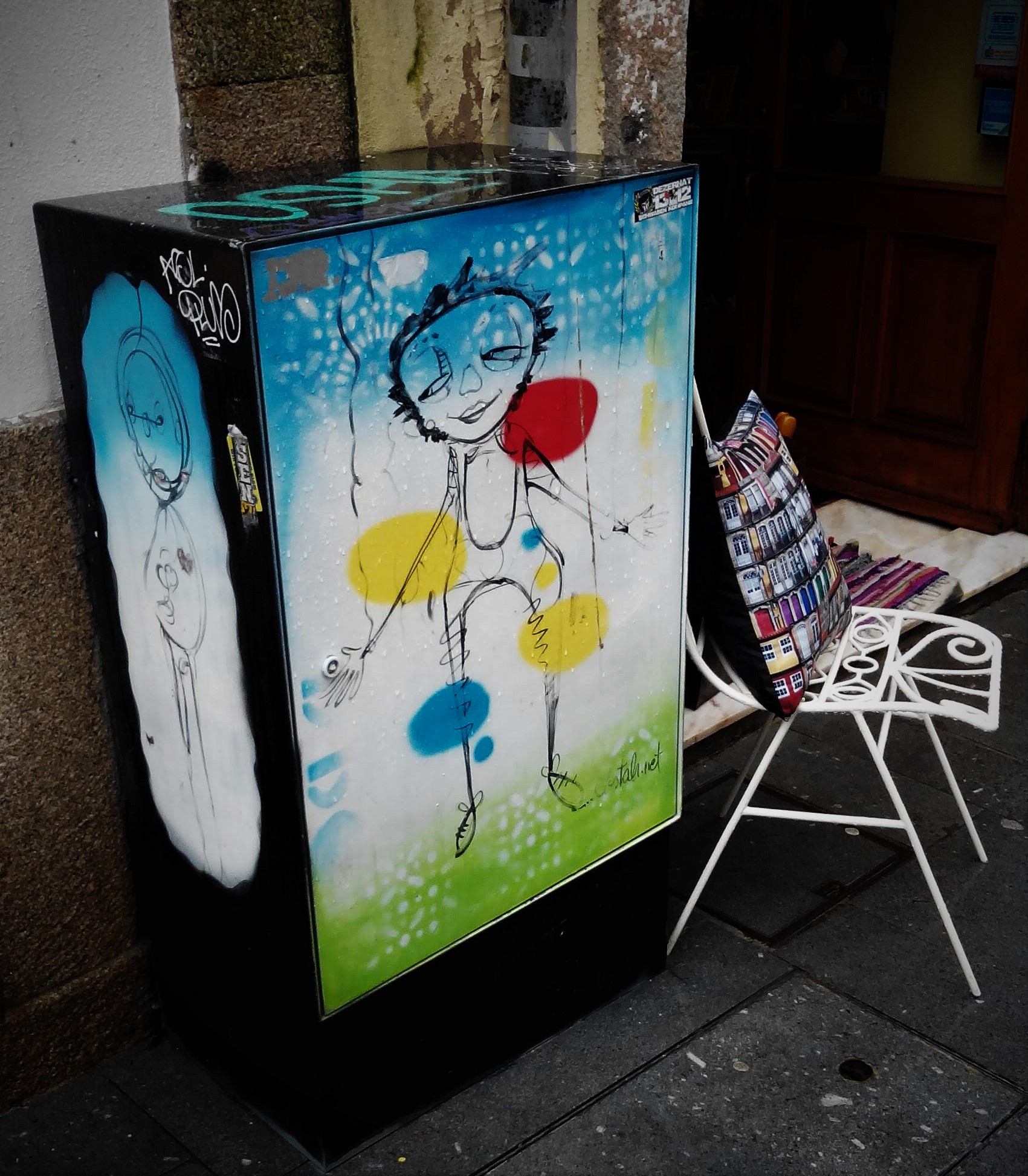 Graffiti représentant un garçon