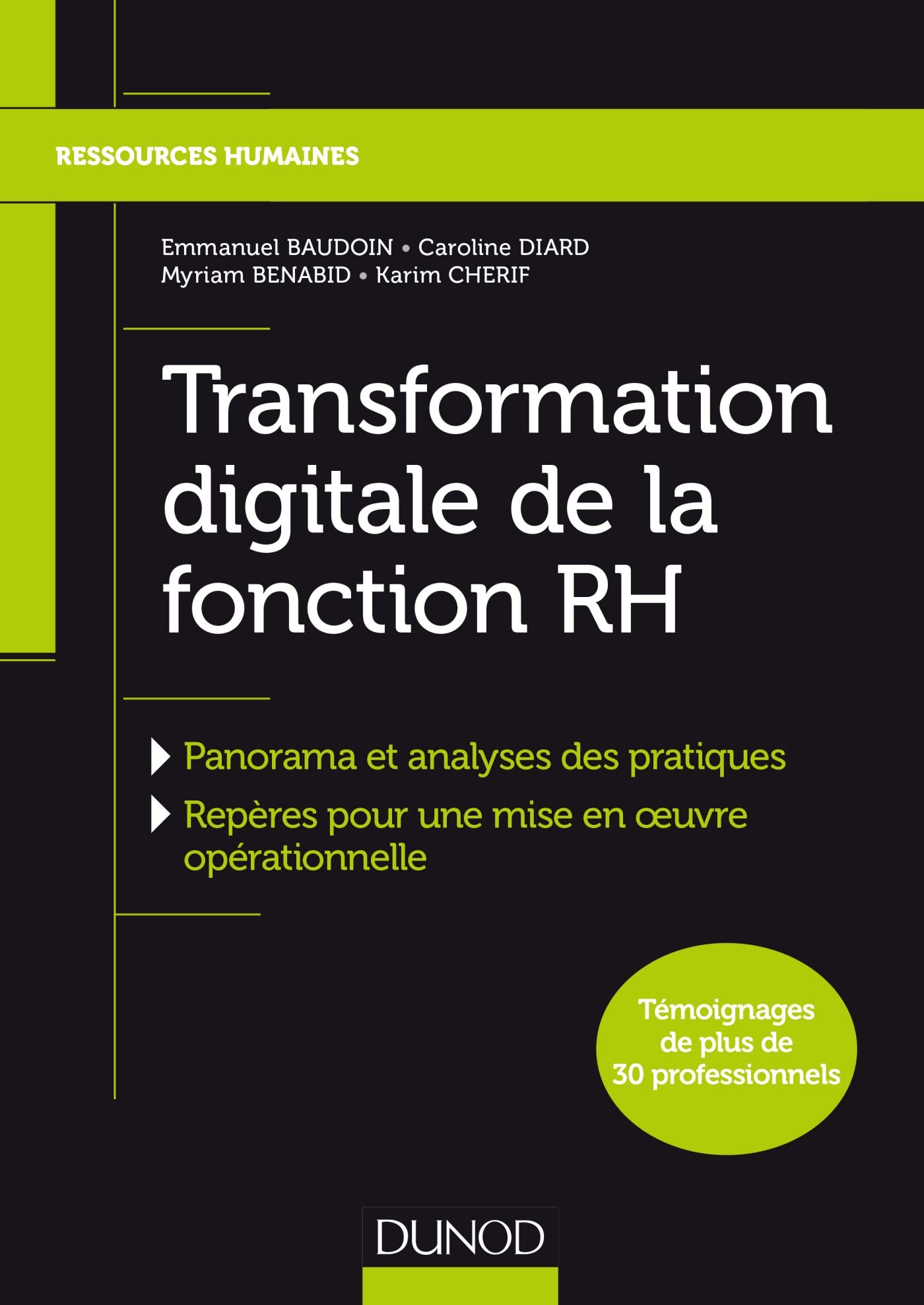 Couverture du livre "Transformation digitale de la fonction RH"