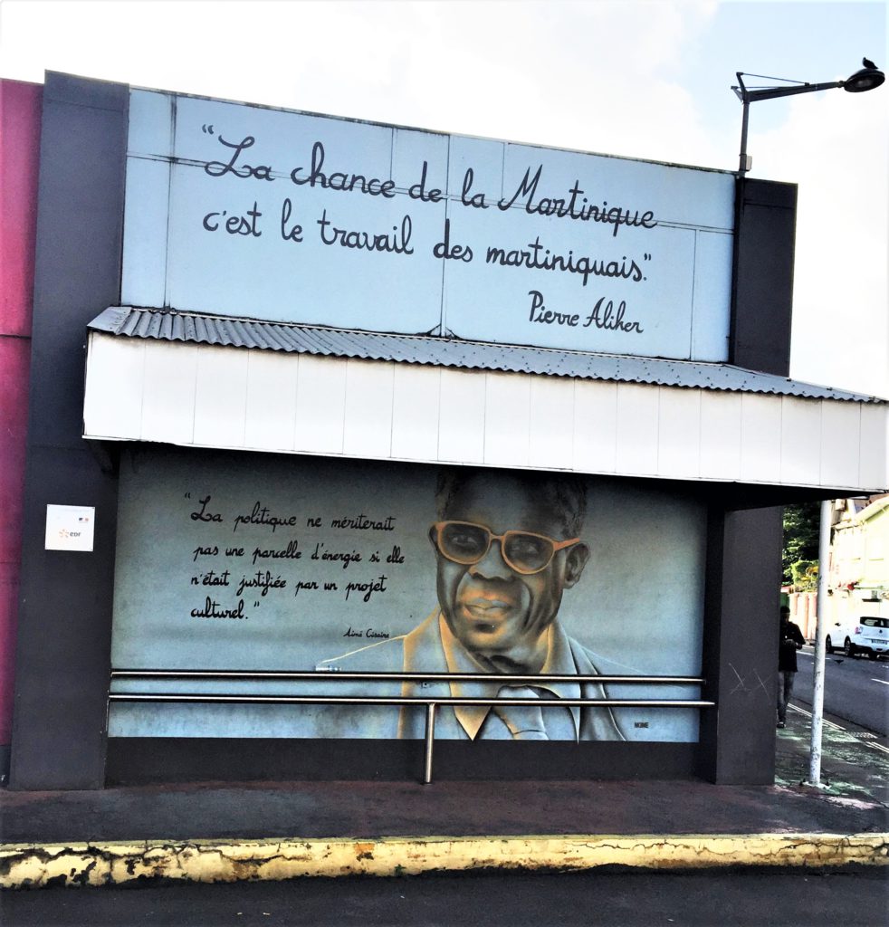 Oeuvre street art représentant Aimé Césaire