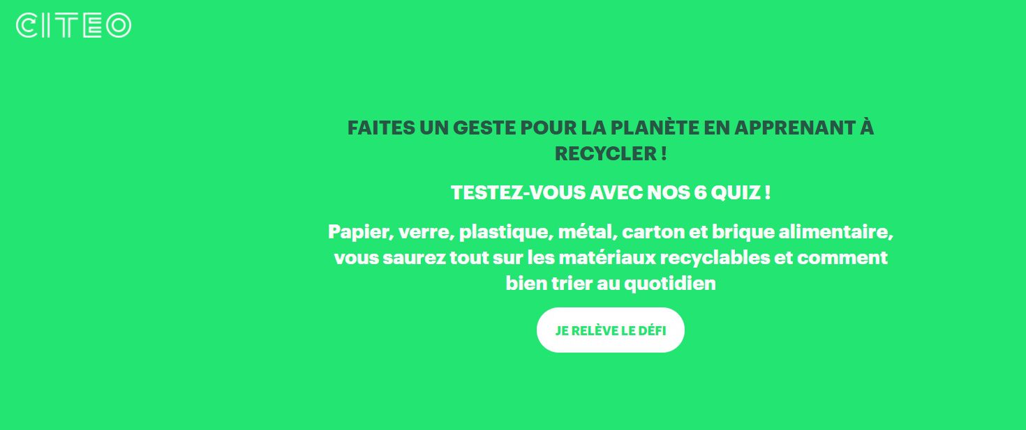 Des quiz pour apprendre à recycler et faire un geste pour la planète