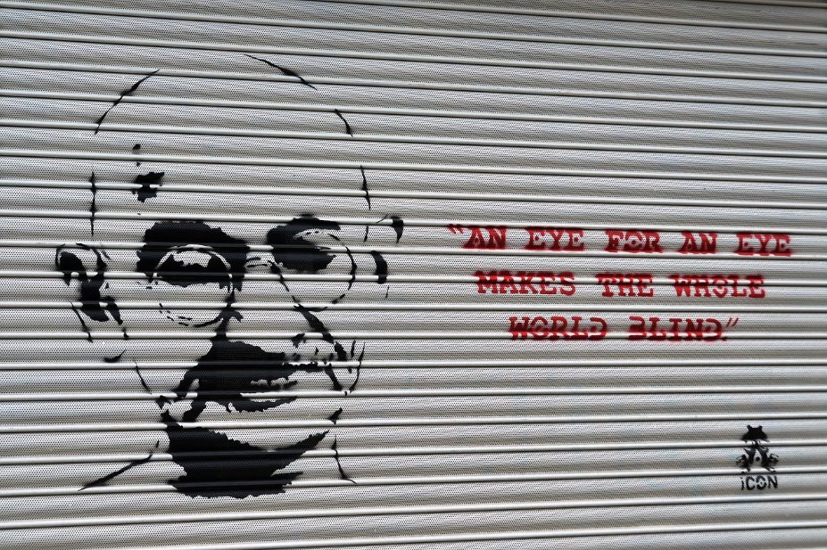 Image street art de Gandhi
